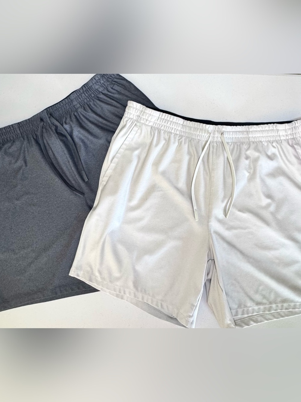 Old Navy Active Shorts Bundle XL Gray & White Go-Dry Cool Athletic Set